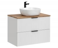 Kúpeľňová skrinka ADEL WHITE 80 cm + doska + umývadlo